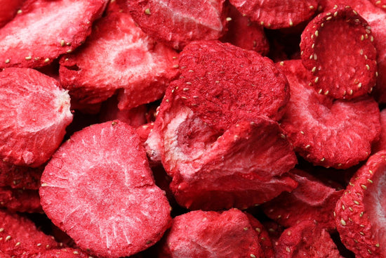Freeze dried organic strawberries