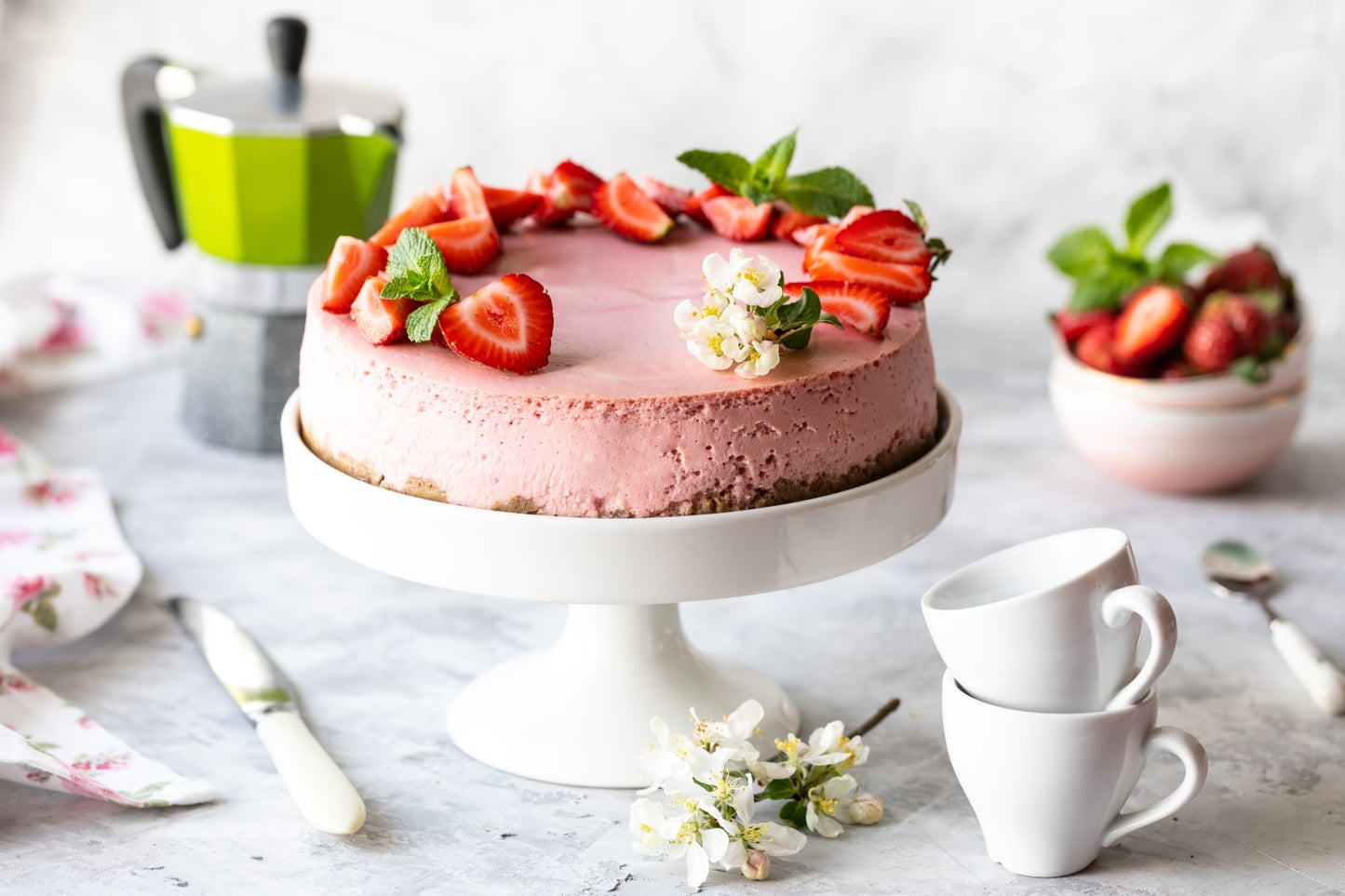 Strawberry Cream Cheese Cake Recipe  | Botanical Ingredients
