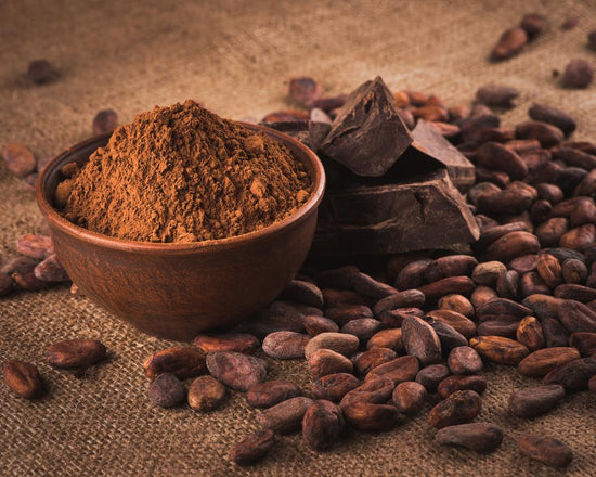 Raw organic cacao powder and paste
