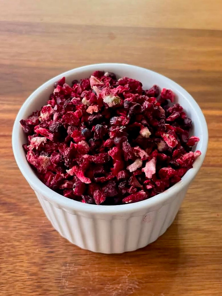 Freeze Dried Blackberry crumble