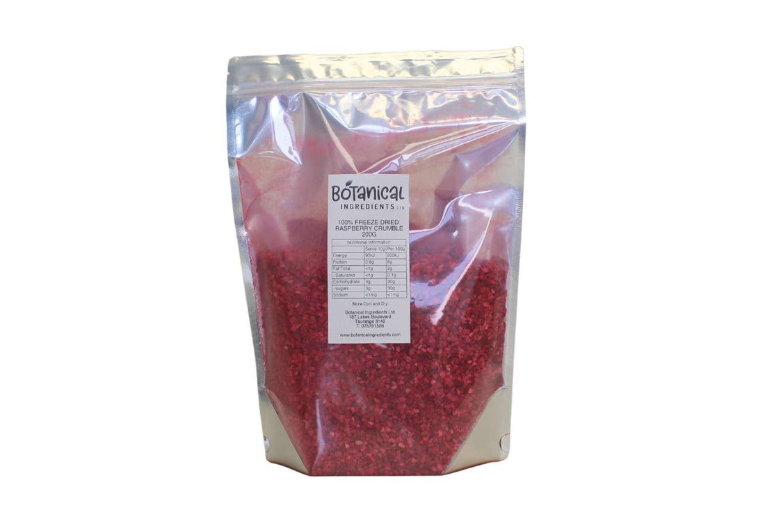 Freeze Dried Raspberry Crumble | NZ & AUS Wide – Botanical Ingredients Ltd